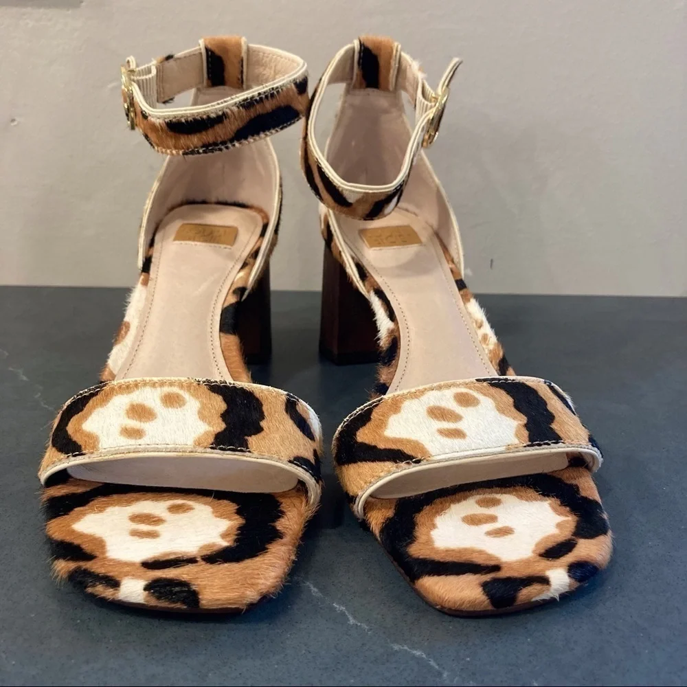 NWT Gabrie Ankle Strap Sandal LOUISE ET CIE sz 6 calf hair
